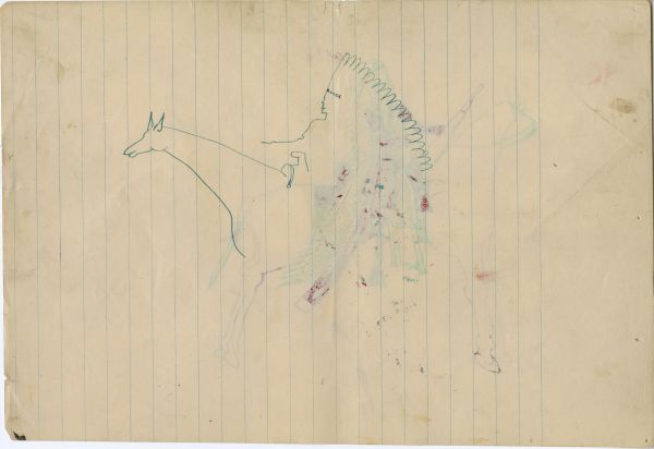 Untitled [horse and warrior]