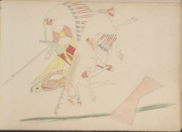 Mau-hin (Kiowa) Killing Pawnee