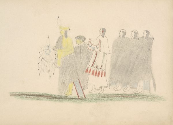 To-hane-daugh and Party Carrying “Medicine” to Medicine Lodge