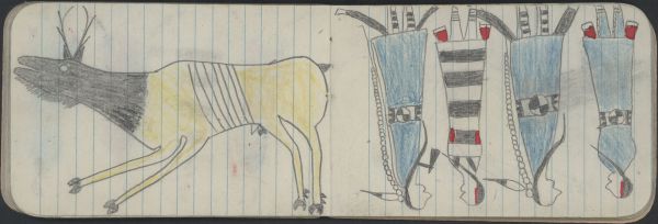 ANIMAL, ELK; COURTING, TWO COUPLES