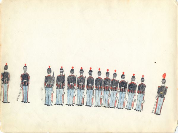 Soldiers Awaiting Inspection