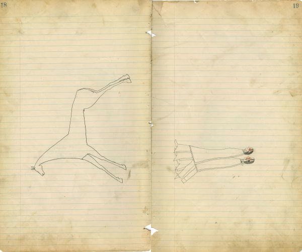 Horse outline/sketch | Couple outline/sketch  