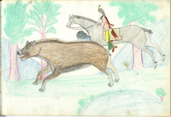 Bear hunt on horseback