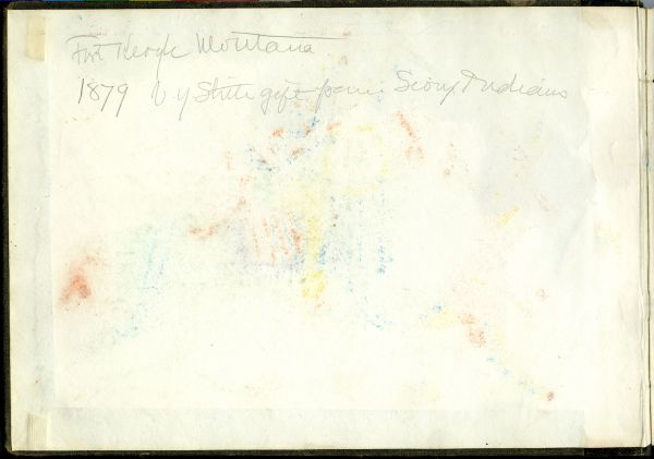 Inscription: â€œFort Keogh Montana 1879 by Shite gift from Sioux Indiansâ€ 
