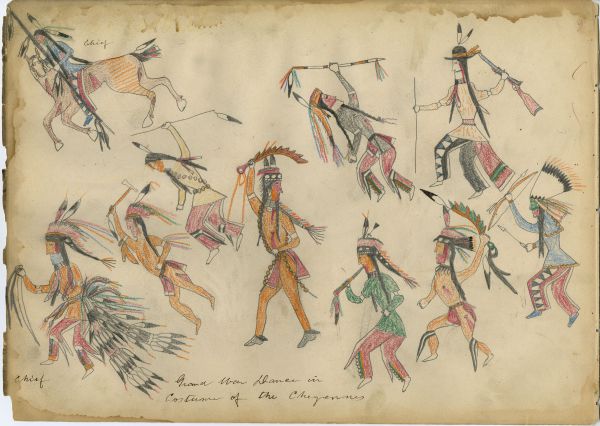 Grand War Dances in Costume of the Cheyennes
