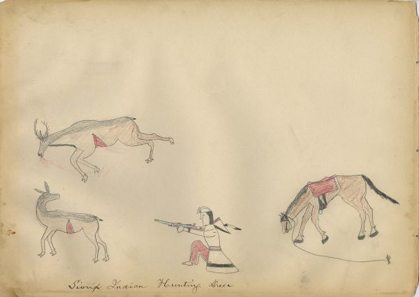 Sioux Indian Hunting Deer