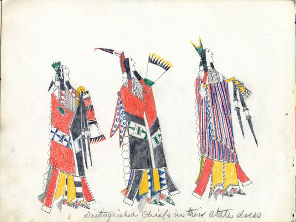 Distinguished chiefs in their state dress