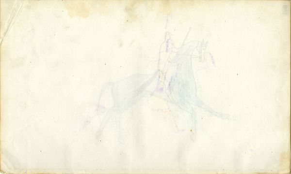 Blank -purple ink bleed through from rear endpaper recto