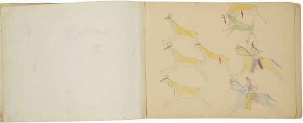 Cheyennes chasing Antelope