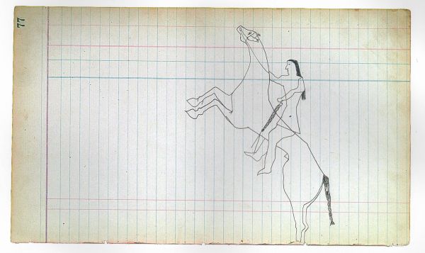 Rider with Horse Rearing Up Onto Its Hind Legs (Cheyenne)