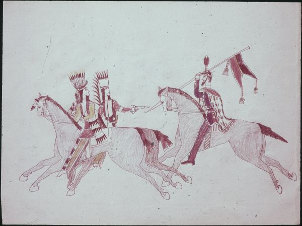 Kiowa Fight Mexican Officer