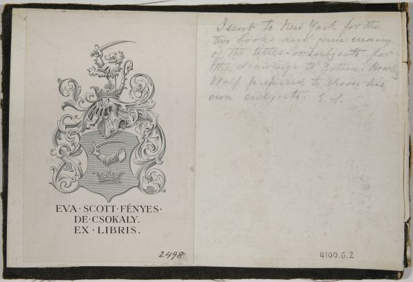 Inside Front Cover Bookplate | Inscription