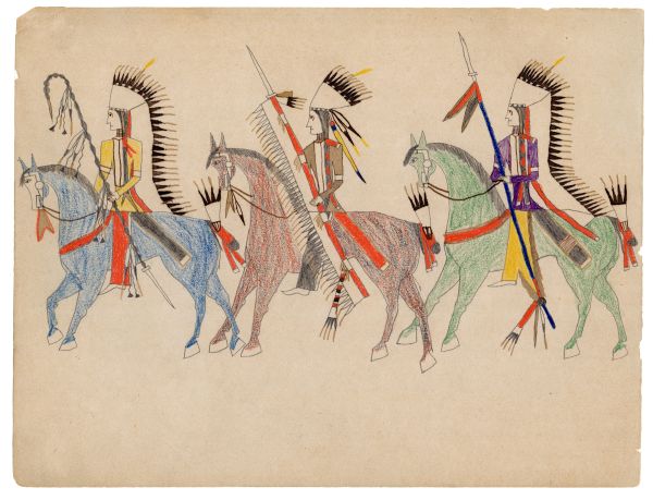 Three Mounted Warriors
