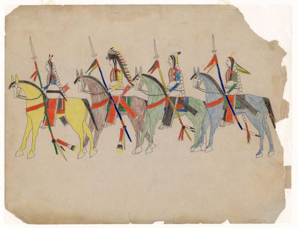 Four Mounted Warriors