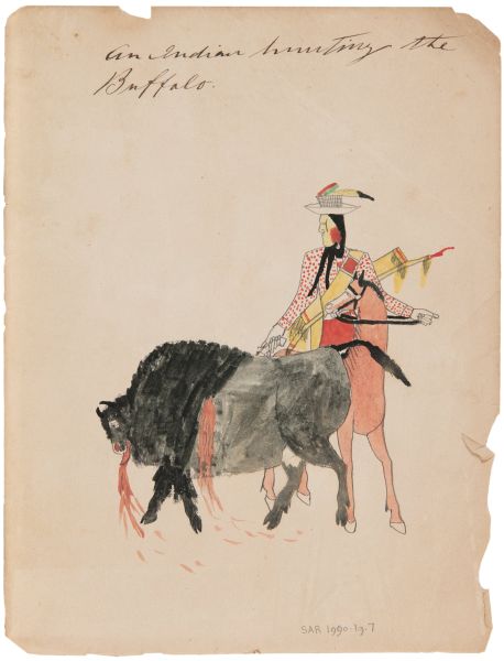 An Indian hunting the Buffalo