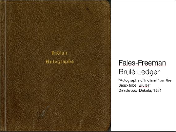 Fales-Freeman Brulé Ledger Facsimile