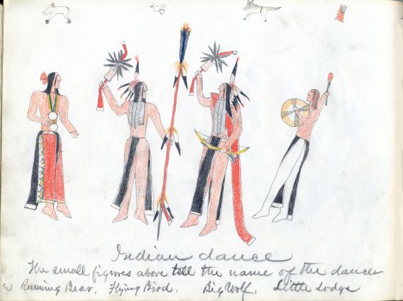 Koba-Russell Sketchbook: Plate 16 Indian Dance