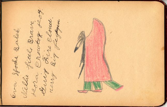 Rosebud School Album: Plate 13 Man in Blanket, 