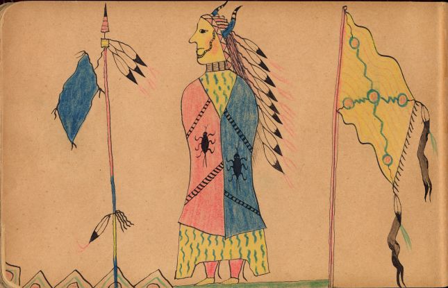 Walter Bone Shirt Ledger: Plate 29 Medicine Dance Woman